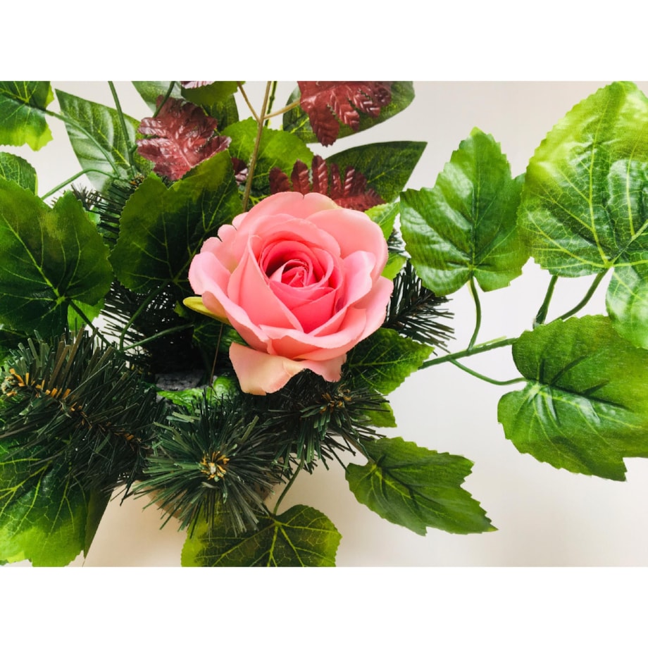 Róża sztuczna wyrobowa do wiązanek główka pąk kwiaty duża różowa stroika