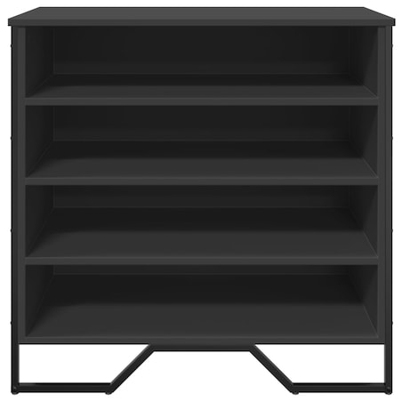 vidaXL Szafka na buty, czarna, 80x38x78 cm, materiał drewnopochodny