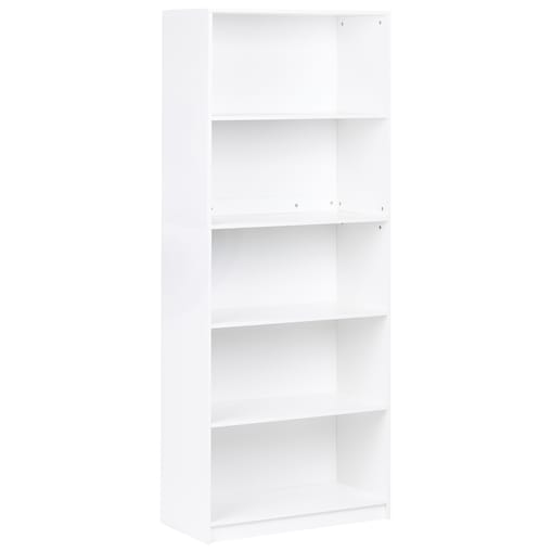 Regał na książki 5 półek ZEHNA 197 cm Biały