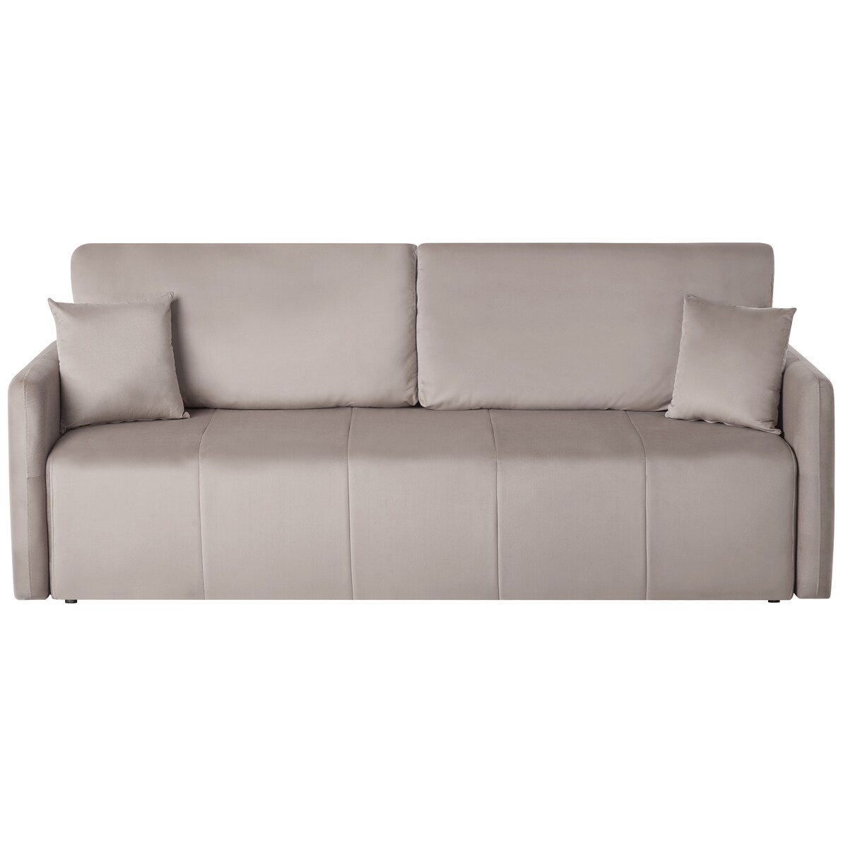 Sofa rozkładana dla 3 osób EGGE Welur Beżowoszary