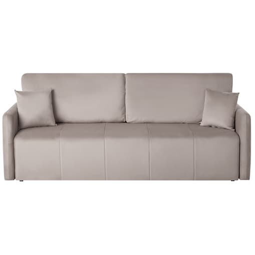 Sofa rozkładana dla 3 osób EGGE Welur Beżowoszary