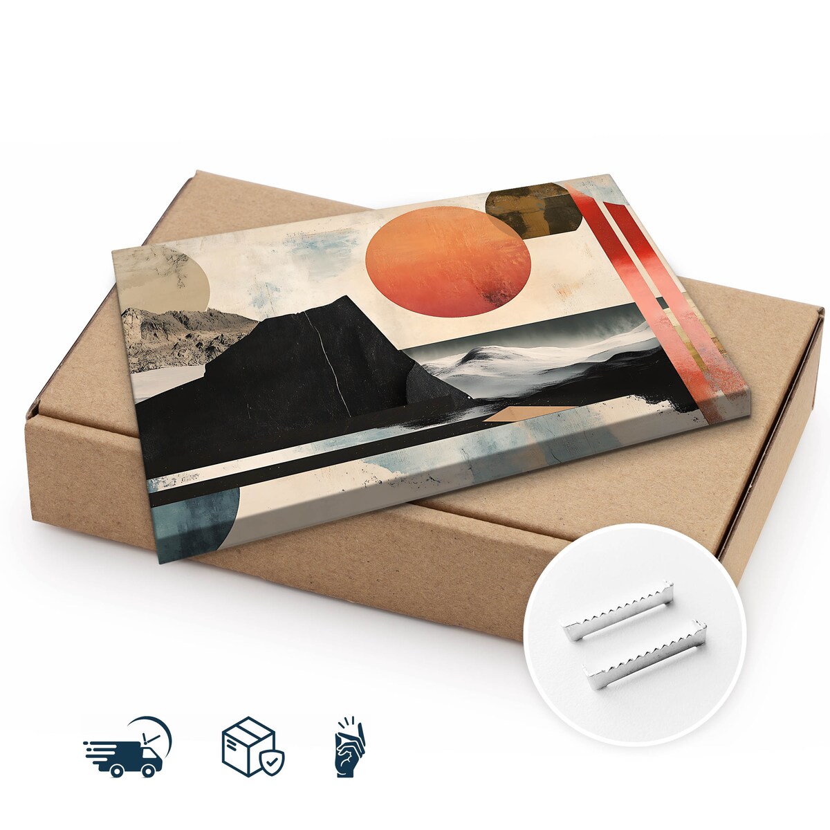 Obraz Na Płótnie Do Sypialni Krajobraz Abstrakcja Zachód Słońca 70x50cm