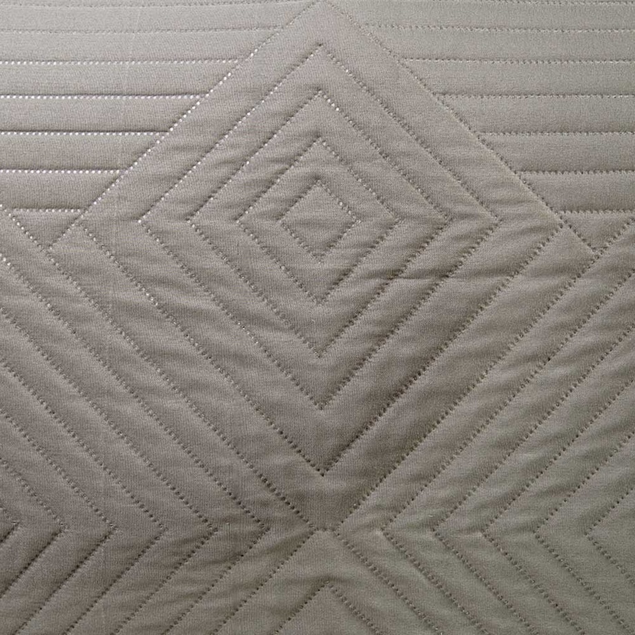 Narzuta pikowana dwustronna Lamia 170x210 szary-ecru, ozdobne romby