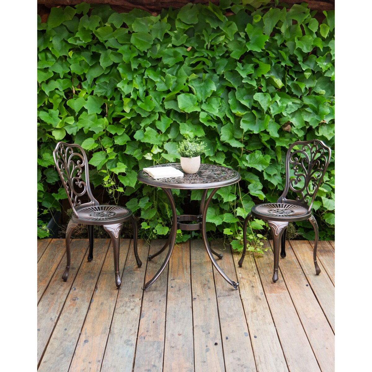 Krzesło ogrodowe Metal Brązowy TRIORA