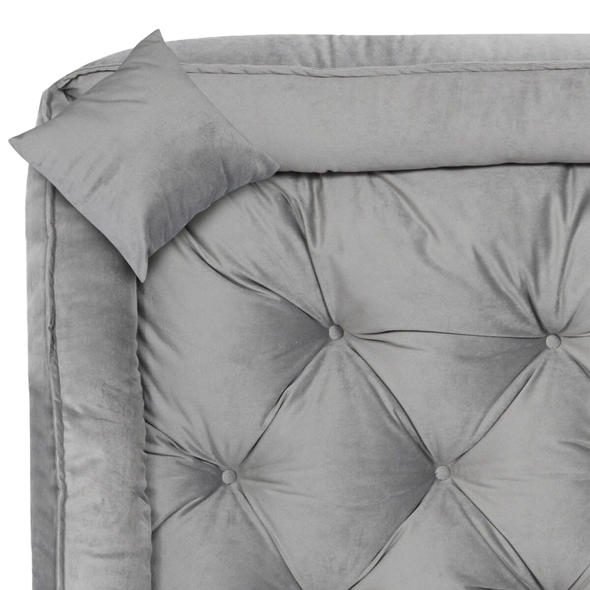 Legowisko Dla Psa Welurowe 100X75 Cm Prestiżowe Szare