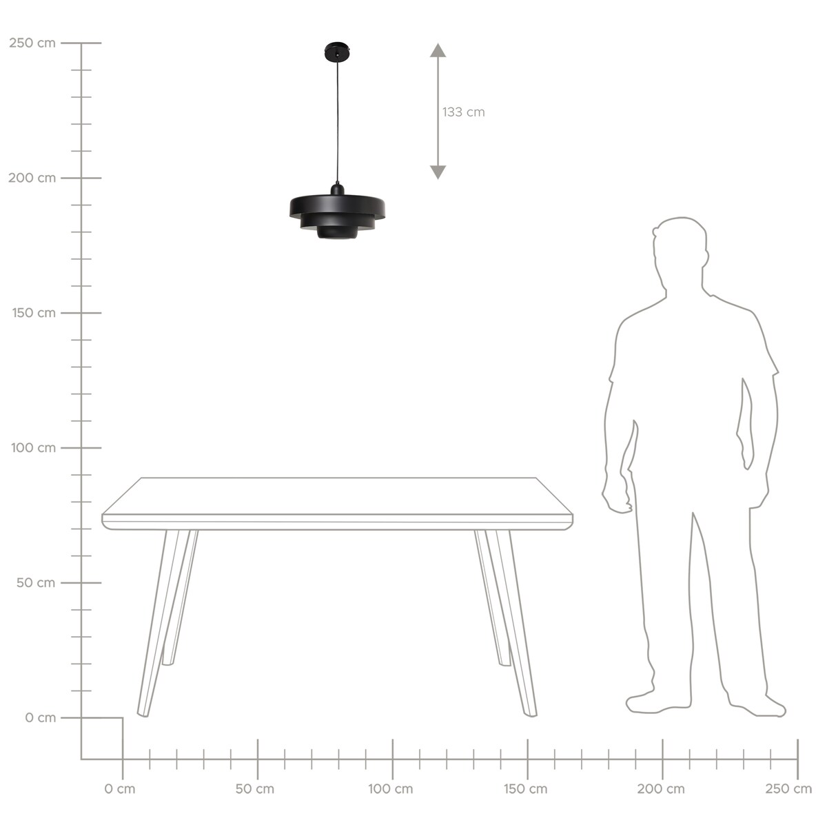 Lampa wisząca KOLGA Metal Czarny