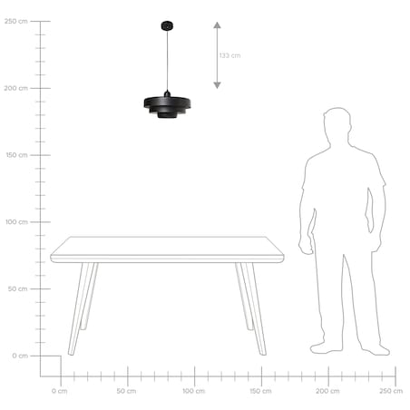 Lampa wisząca KOLGA Metal Czarny