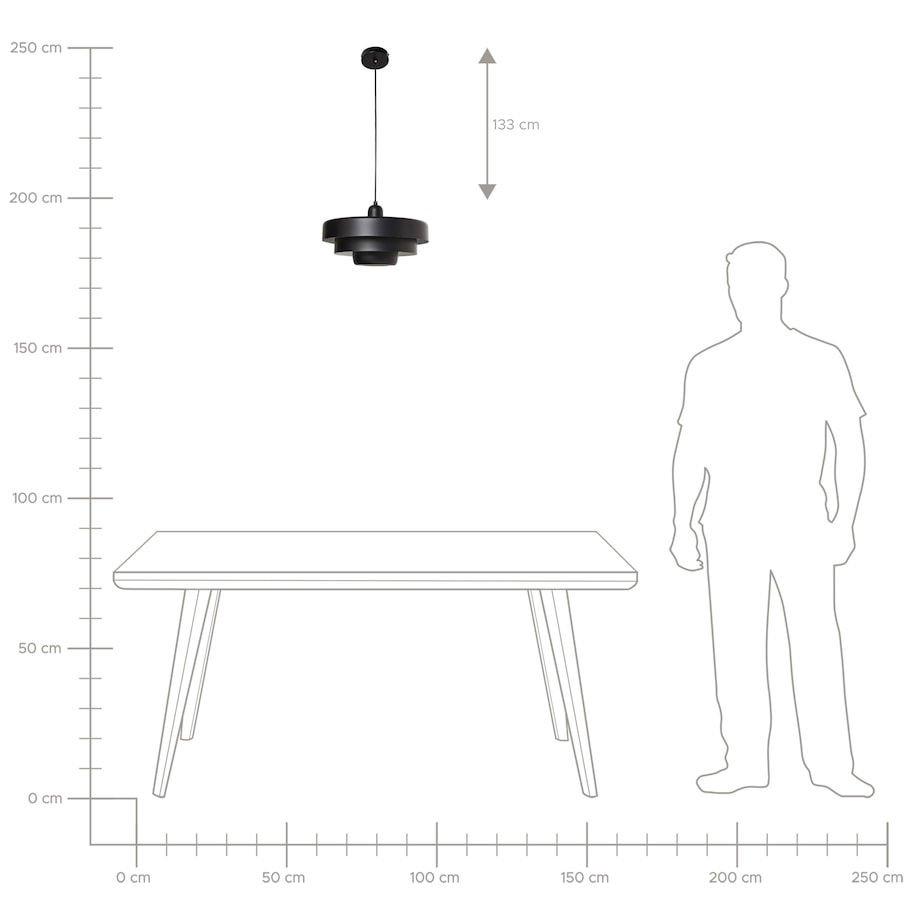 Lampa wisząca KOLGA Metal Czarny