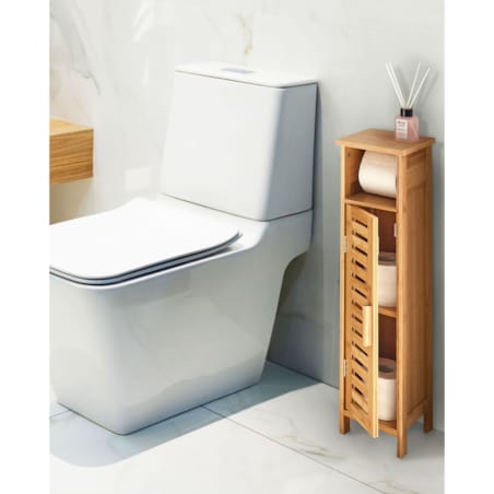 Szafka na papier toaletowy OLATHE Drewno bambusowe Jasnobrązowy