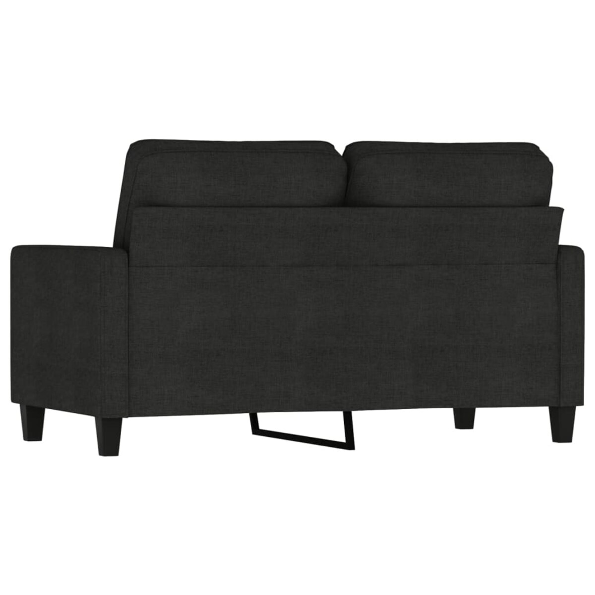 vidaXL Sofa 2-osobowa, czarna, 120 cm, tapicerowana tkaniną