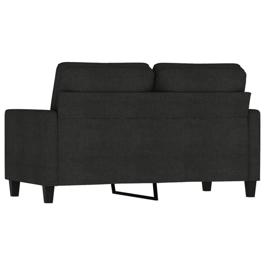vidaXL Sofa 2-osobowa, czarna, 120 cm, tapicerowana tkaniną