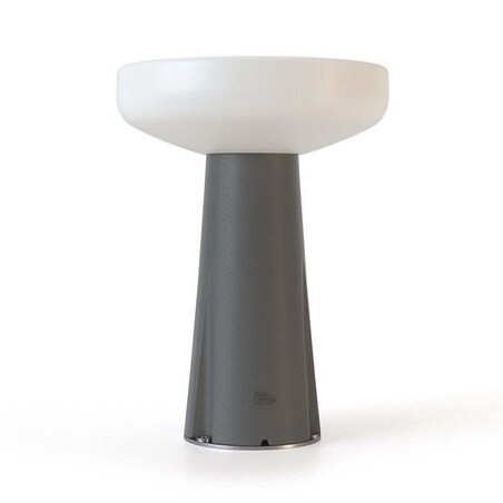 Lampa ogrodowa stojąca Paquita LUMPQTSMSLNW King Home IP65 grzybek szara