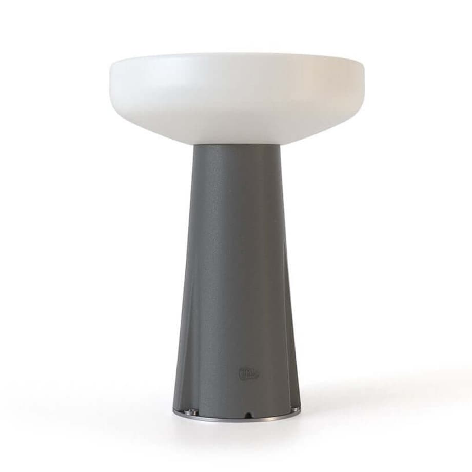 Lampa ogrodowa stojąca Paquita LUMPQTSMSLNW King Home IP65 grzybek szara