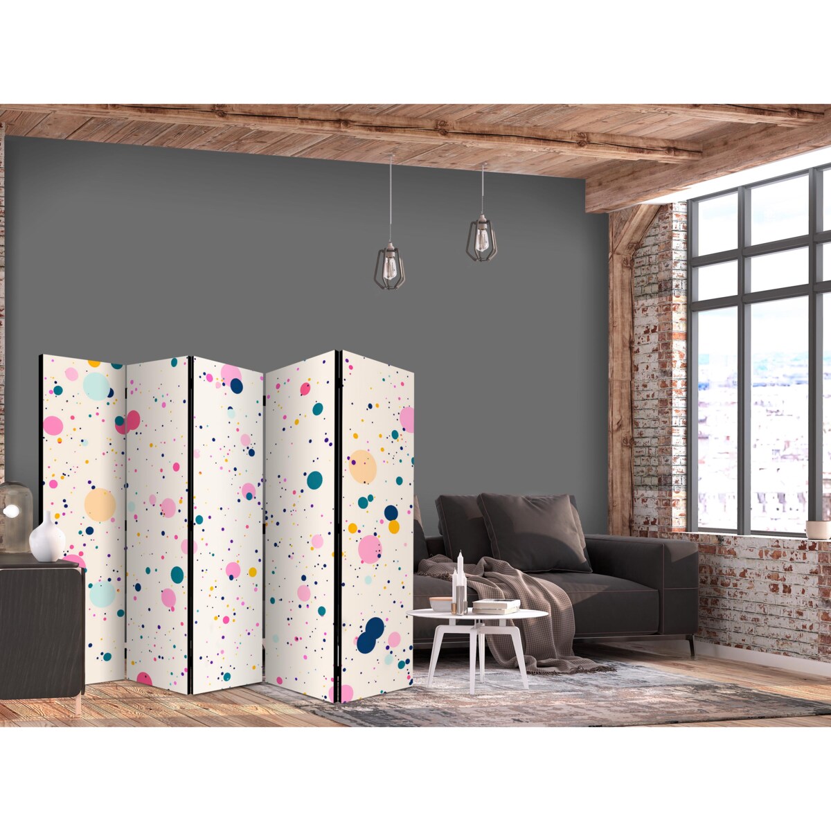 Parawan Akustyczny Plamki I Kleksy 225x172cm