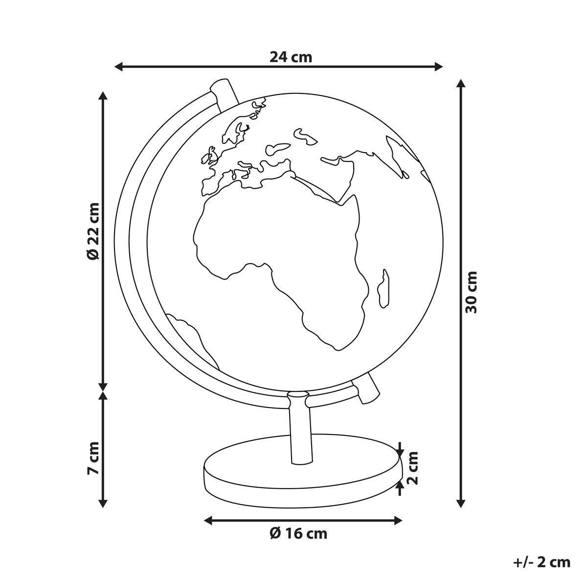Globus LED STANLEY Niebieski 30 cm