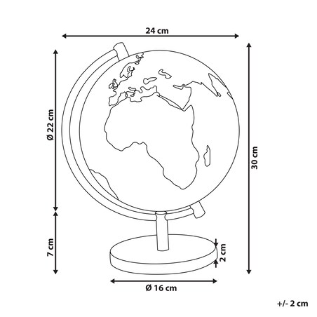 Globus LED STANLEY Niebieski 30 cm