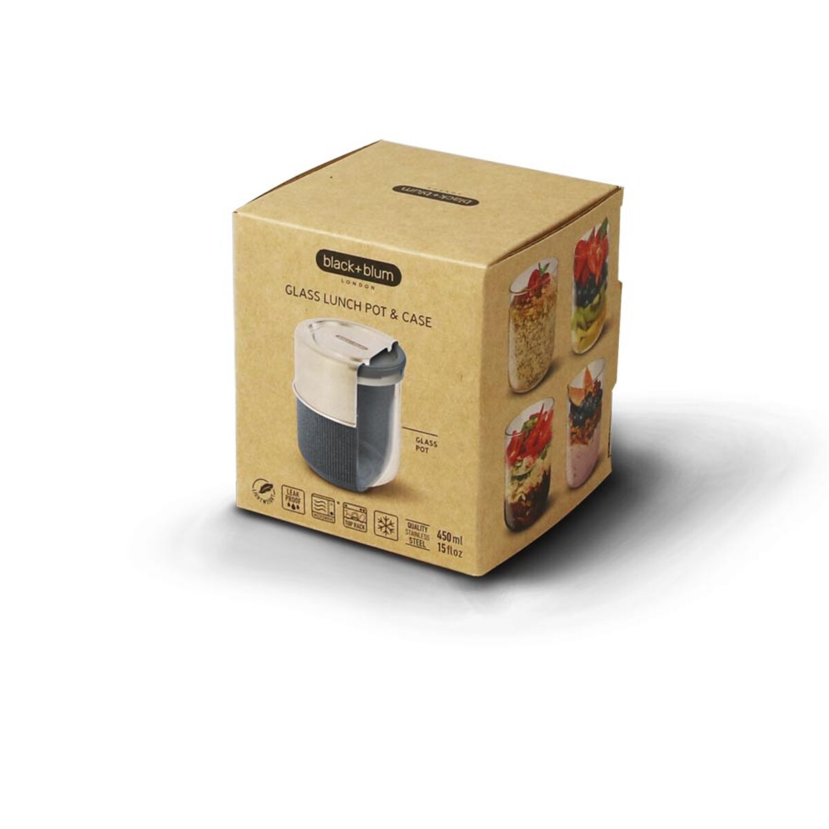 Pojemnik na lunch szary, 450 ml, Black+Blum