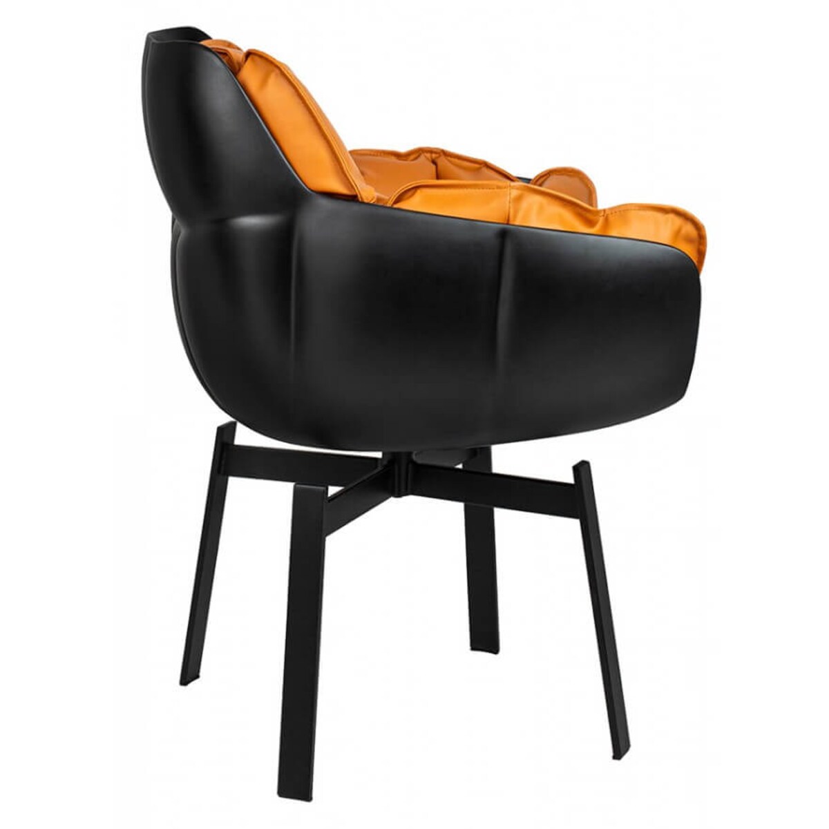 Obrotowe krzesło z poduszką Shiba JH-B11-1 King Home tapicerowane czarny