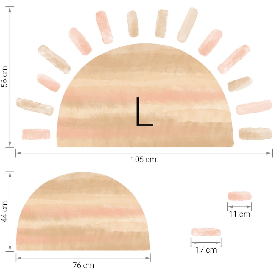 Naklejka na ścianę Słońce różowe L