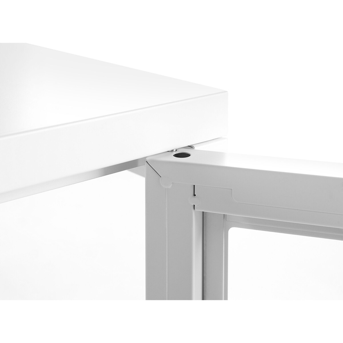 Szafka trzydrzwiowa metalowa ze szklaną gablotą biała NEWPORT