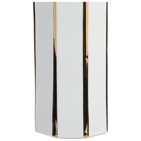 Wazon na kwiaty ceramiczny biały ESTELLA