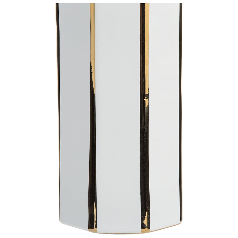 Wazon na kwiaty ceramiczny biały ESTELLA