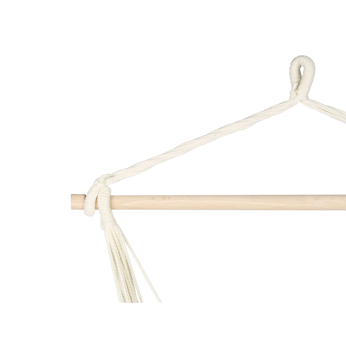 Fotel wiszący krzesło brazylijskie bawełniane beżowe VARENA