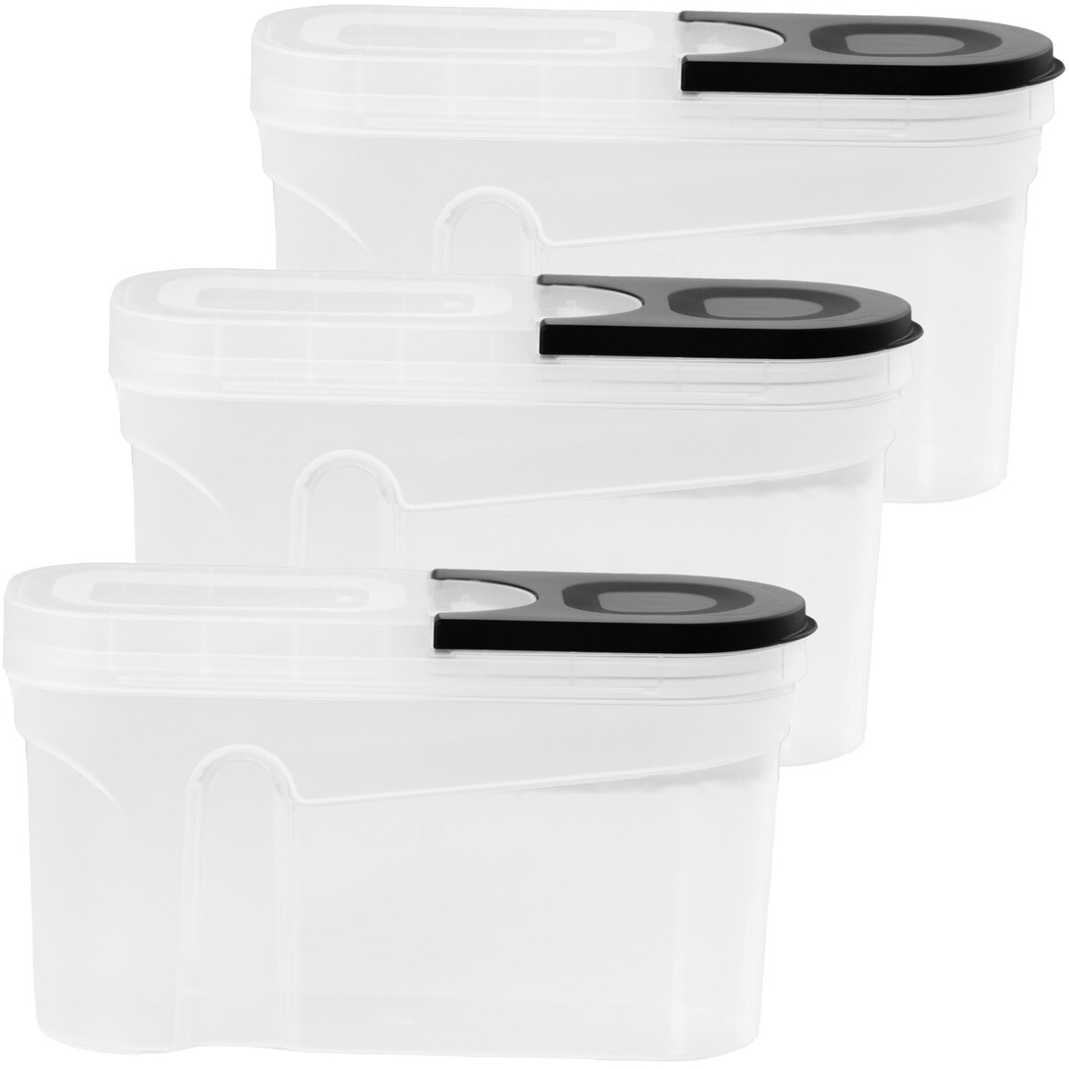 Pojemniki Na Żywność Kuchenne 3 X 1,3 L Makaron Cukier Mąkę Kaszę Sypkie