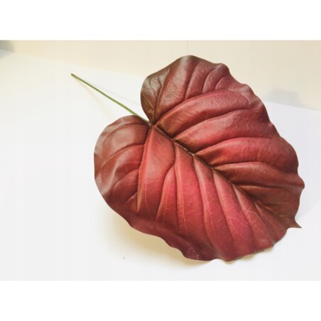 DUŻY LIŚĆ gumowany jak żywy do stroika wiązanki bukiet łodyga dodatek pik