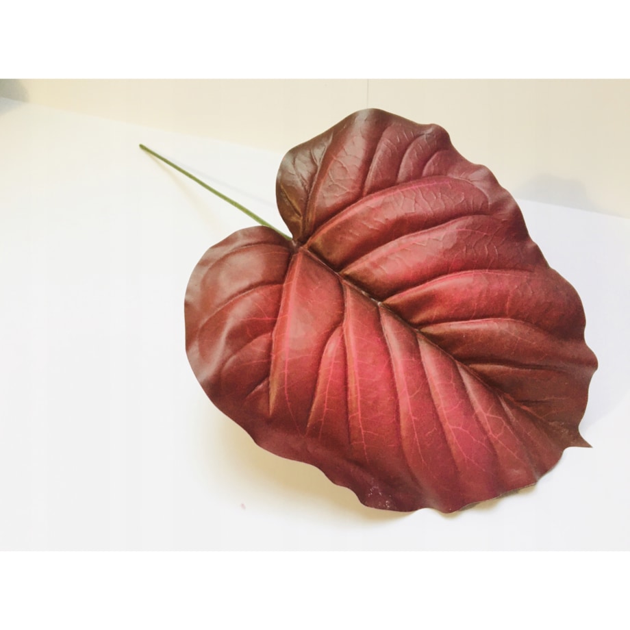 DUŻY LIŚĆ gumowany jak żywy do stroika wiązanki bukiet łodyga dodatek pik