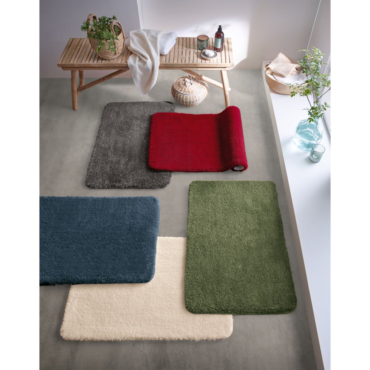 Kleine Wolke Marco Ekologiczny Dywanik łazienkowy Zielony 50x 60 cm