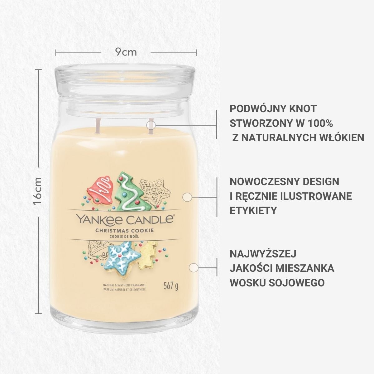 YC SIGNATURE – Świeca duża CHRISTMAS COOKIE