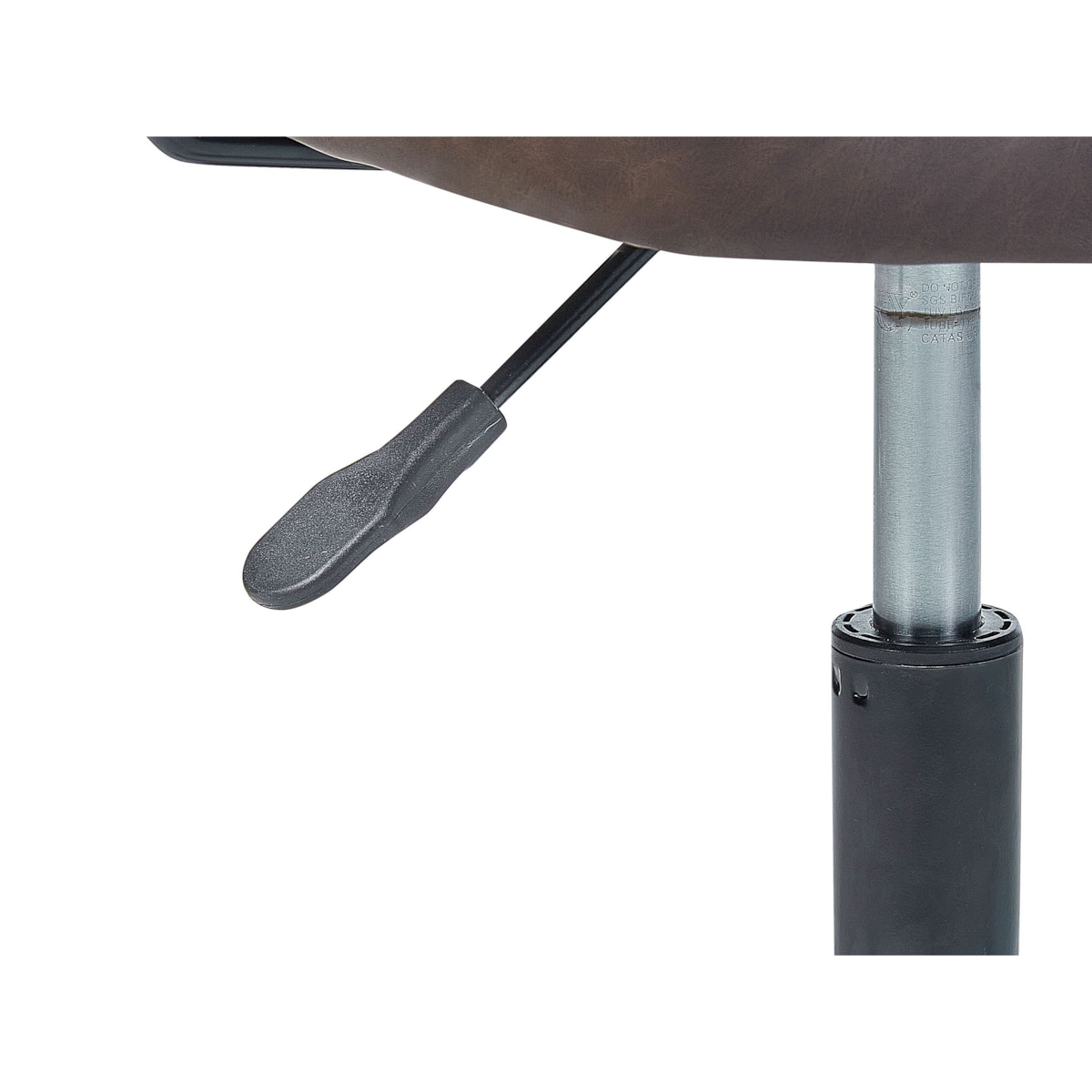 Krzesło biurowe regulowane ekoskóra ciemnobrązowe ALGERITA