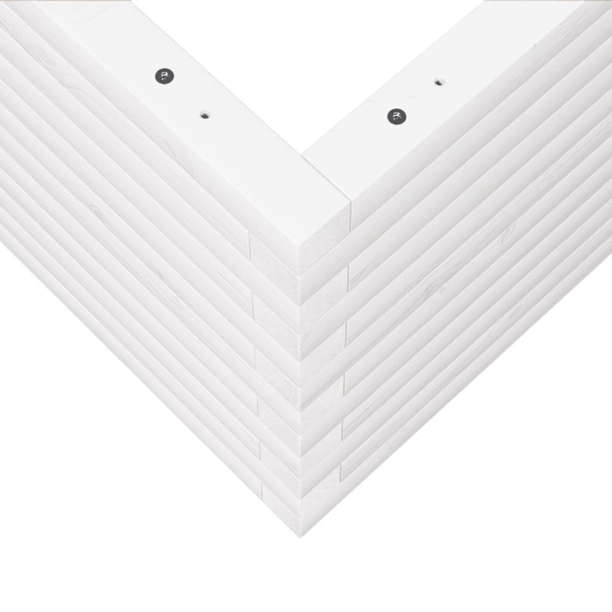 vidaXL Donica ogrodowa, biała, 50x50x46 cm, lite drewno sosnowe