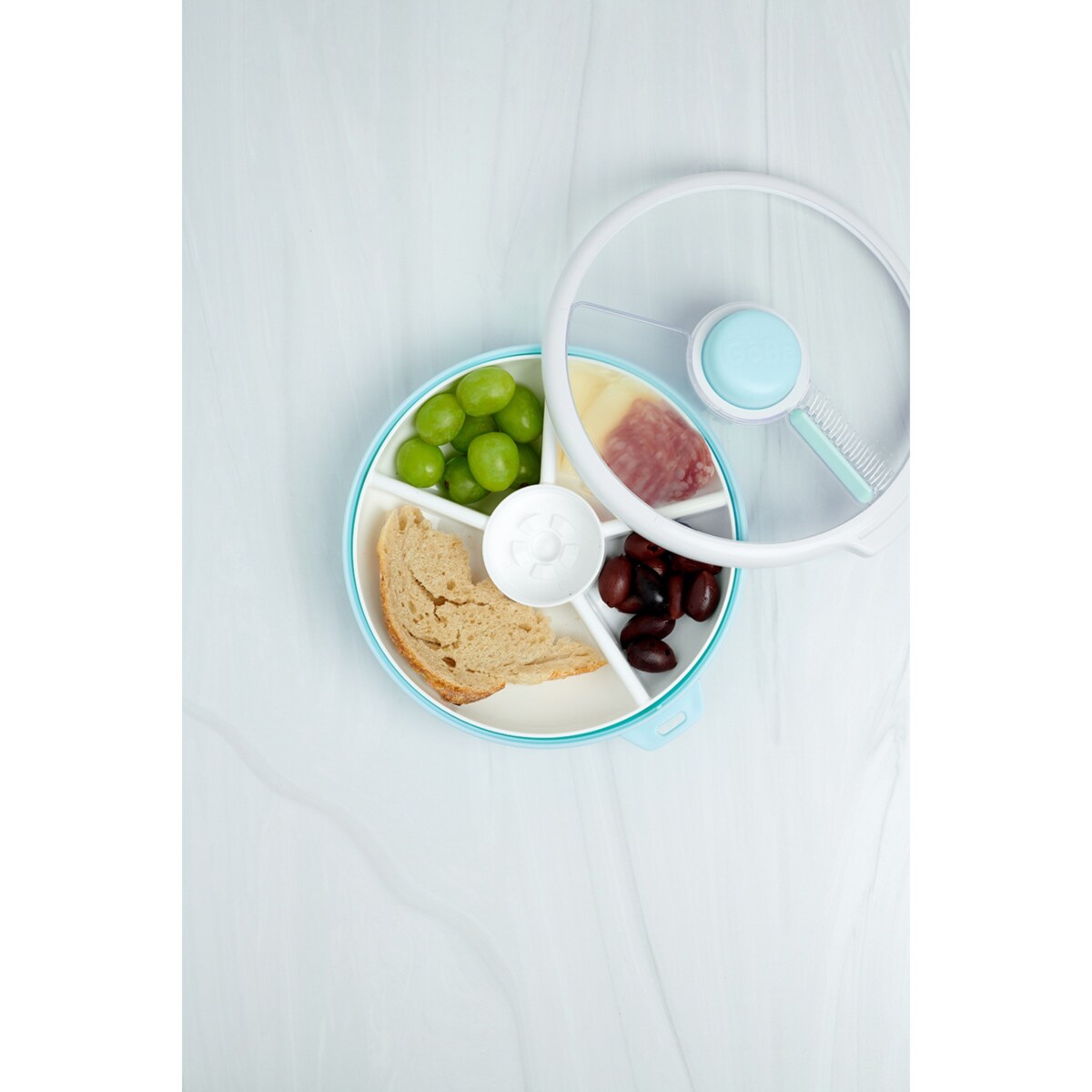 GOBE LARGE SNACK SPINNER duży pojemnik na przekąski, Macaron Blue
