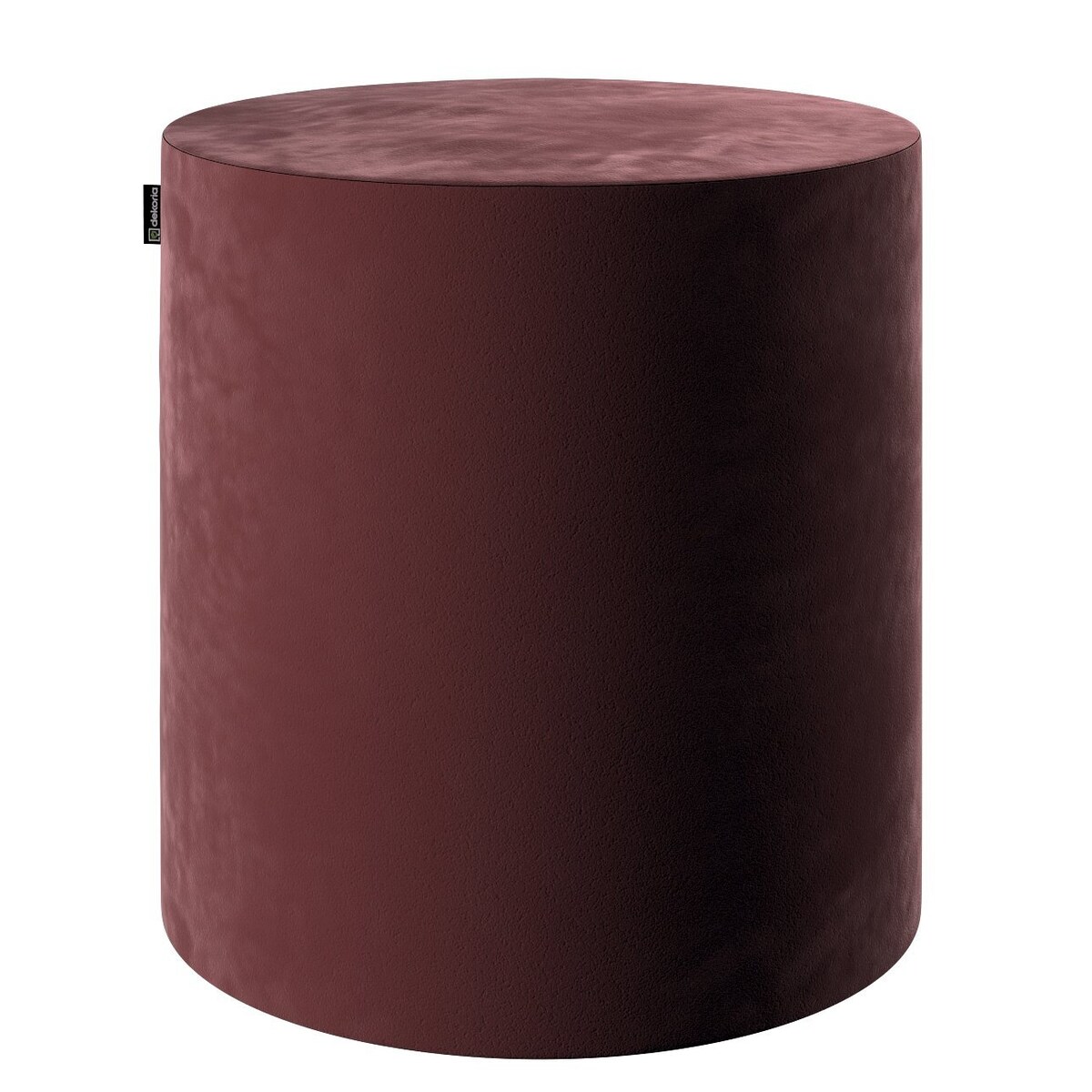 Puf Barrel, bordowy, ø40, wys. 40 cm, Velvet