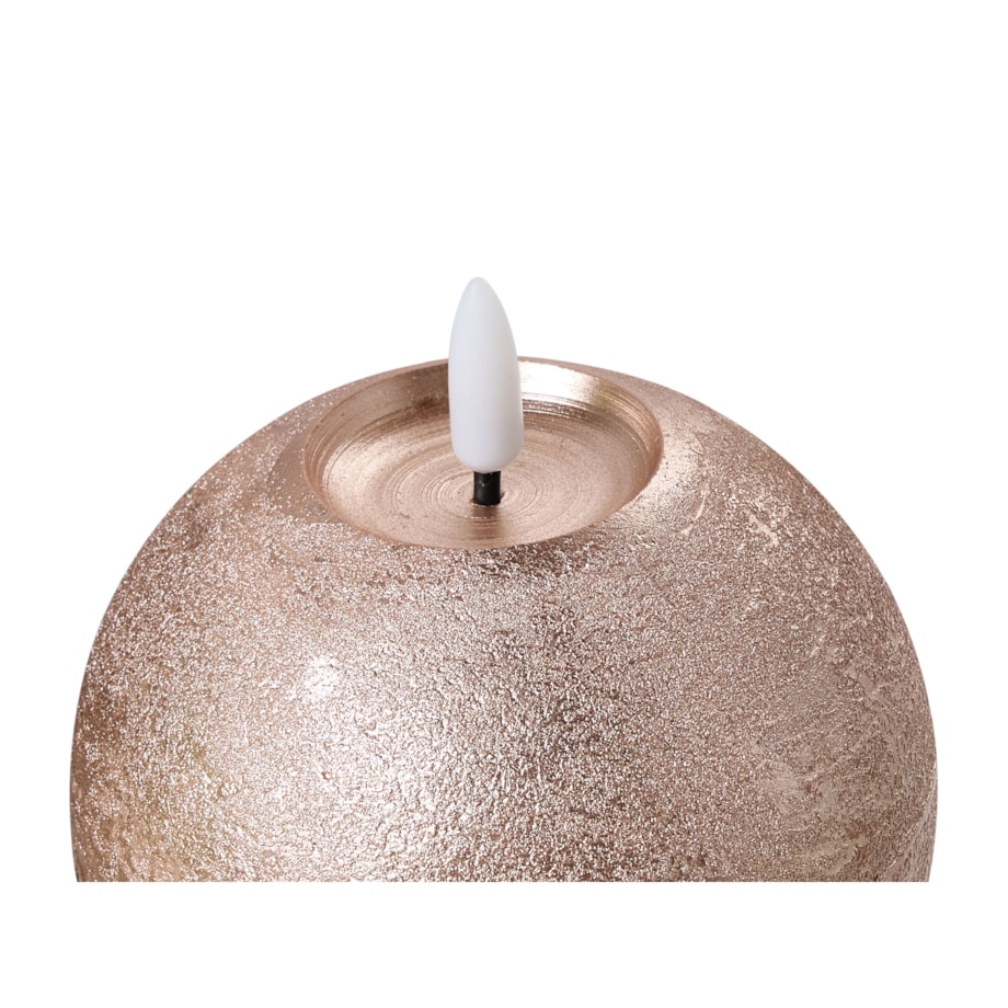 Zestaw 3 świec LED AMBROSIA 11 cm Złoty