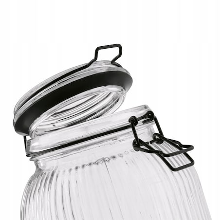 4x Słoik szklany pojemnik na jedzenie makaron grzyby ciastka 1,9 L KLIPS