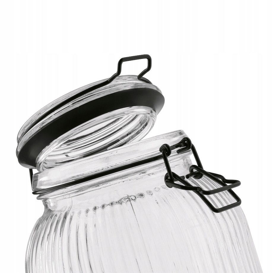 4x Słoik szklany pojemnik na jedzenie makaron grzyby ciastka 1,9 L KLIPS