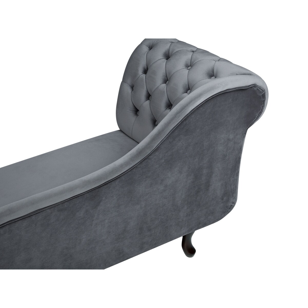 Szezlong welurowy lewostronny szary NIMES