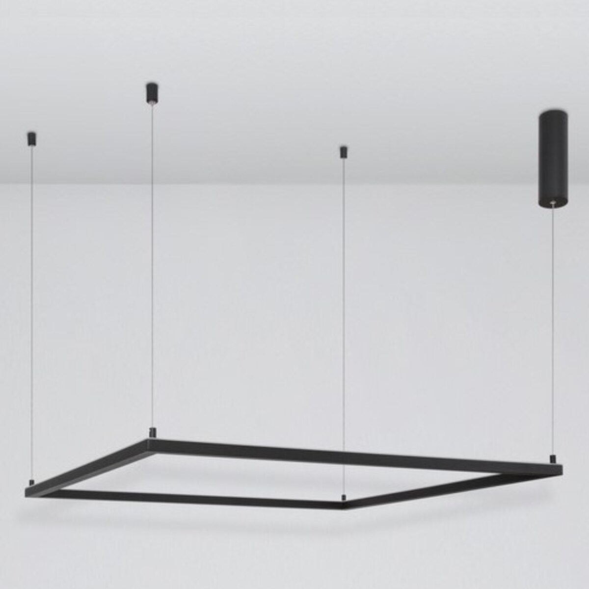 Minimalistyczna LAMPA wisząca JAEN LE41426 Luces Exclusivas metalowa OPRAWA ściemnialny ZWIS LED 50W 3000K kwadratowy czarny