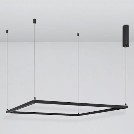 Minimalistyczna LAMPA wisząca JAEN LE41426 Luces Exclusivas metalowa OPRAWA ściemnialny ZWIS LED 50W 3000K kwadratowy czarny