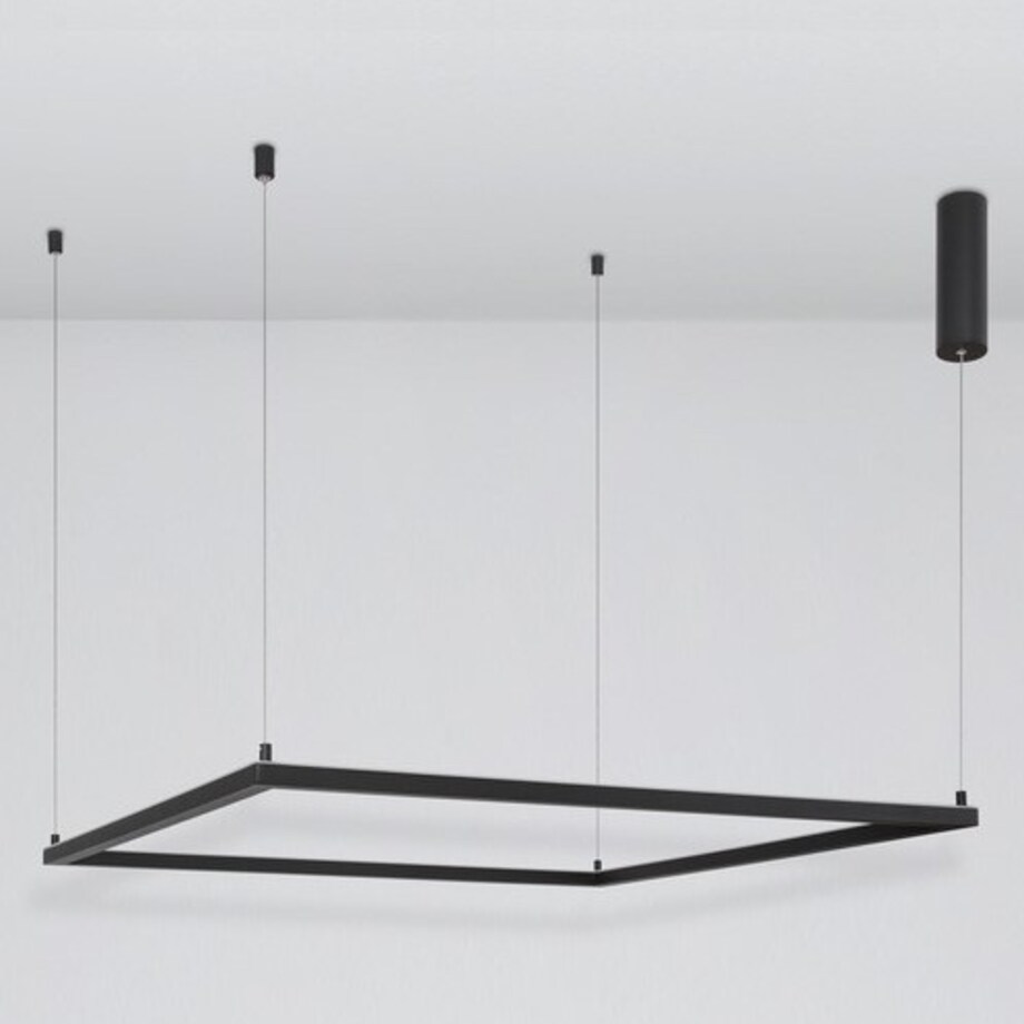 Minimalistyczna LAMPA wisząca JAEN LE41426 Luces Exclusivas metalowa OPRAWA ściemnialny ZWIS LED 50W 3000K kwadratowy czarny