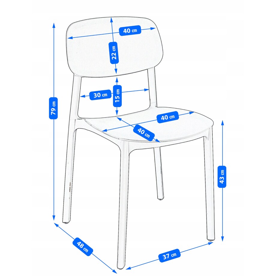 4 X Krzesło Do Jadalni Kuchni Stołu Zestaw Komplet Lara Białe