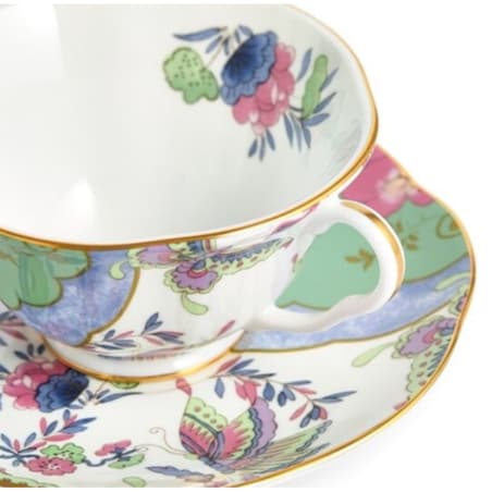 Filiżanka do herbaty ze spodkiem Green Butterfly Bloom Wedgwood