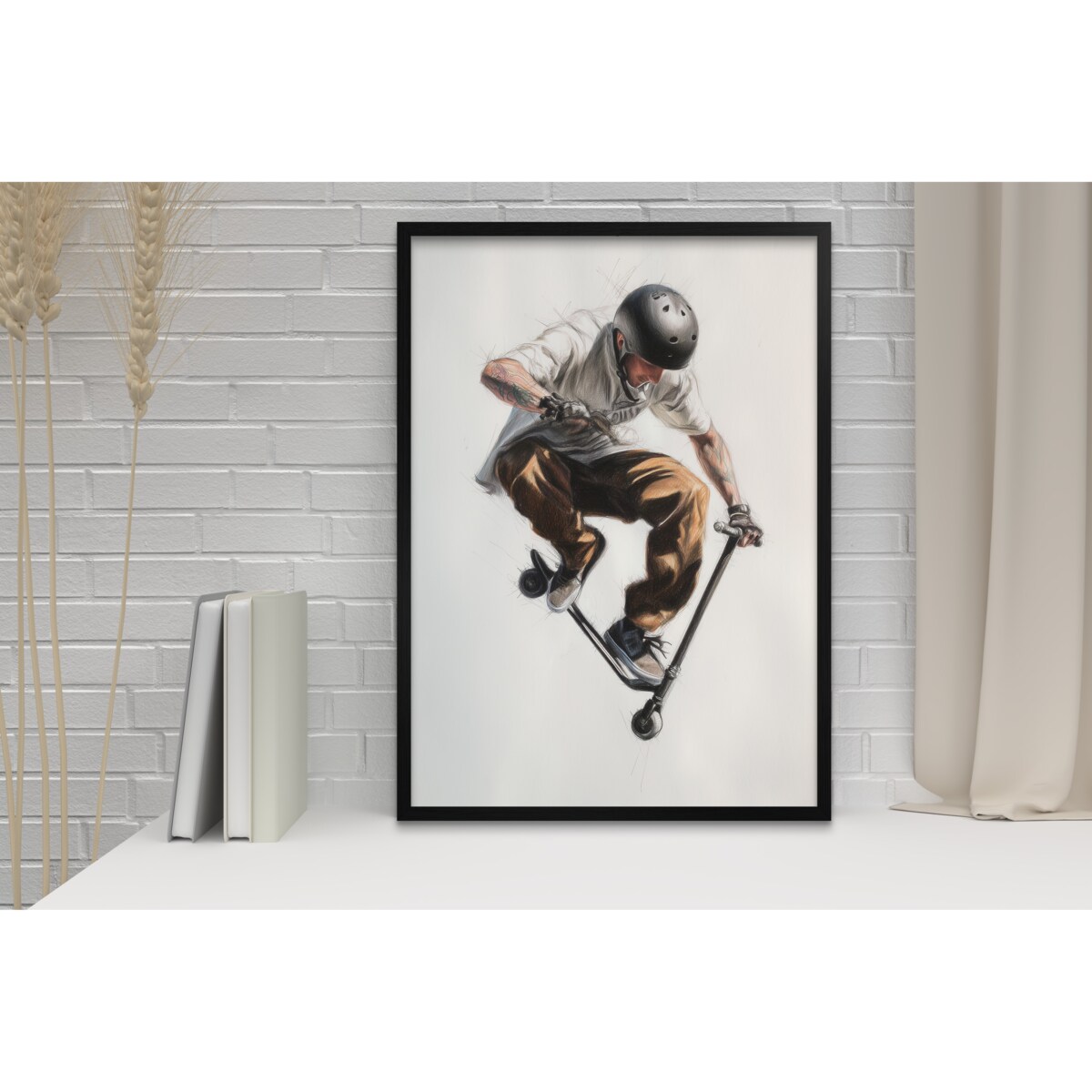 Obrazy ścienne Plakaty na ścianę Skateboard do pokoju dla chłopca 50x70