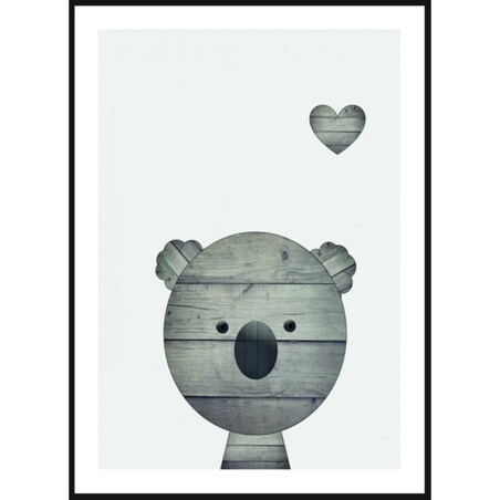 Poster Story, Plakat, Obraz - Drewniany Koala, wymiary 50 x 70 cm