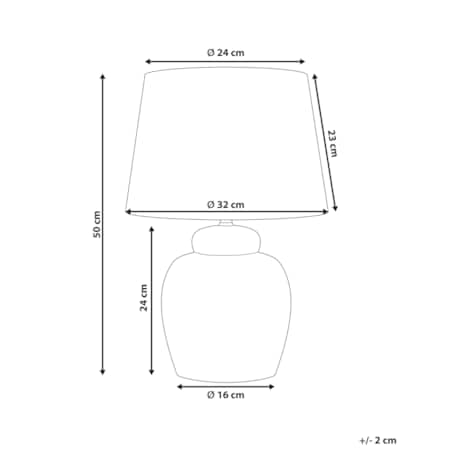 Lampa stołowa JAMAPA Porcelana Biały