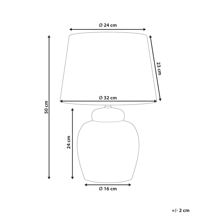 Lampa stołowa JAMAPA Porcelana Biały