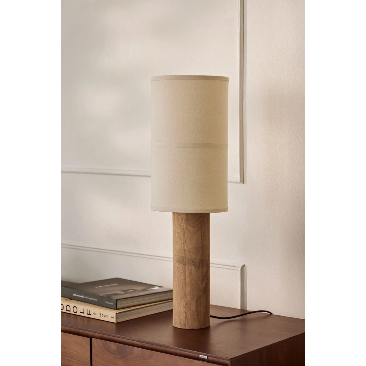 Lampa stołowa z drewna mango Carolina 70 cm